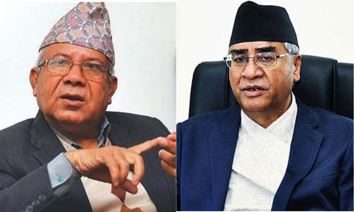 कांग्रेसका सभापति देउवा र अध्यक्ष नेपालबीच भेटवार्ता