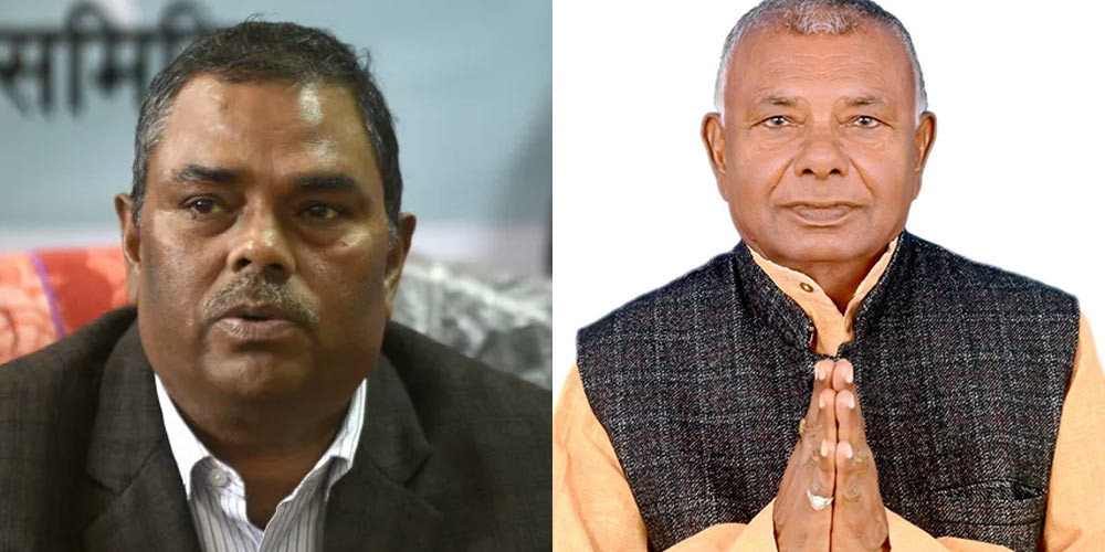 राष्ट्रपतिसमक्ष उपप्रधानमन्त्रीएवं स्वास्थ्य तथा जनसङ्ख्यामन्त्री यादव र मन्त्रीद्वारा सपथ