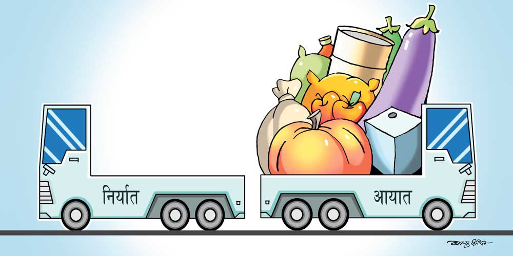 पछिल्लो तीन महिना : ' साढे ४ खर्ब रुपैयाँको वस्तु आयात '