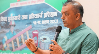 सभापति थापाले भने :  'राजनीतिलाई शक्ति र सत्ताको माध्यम मात्र नलिऔँ '